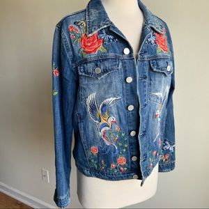 Blank NYC embroidered denim jacket